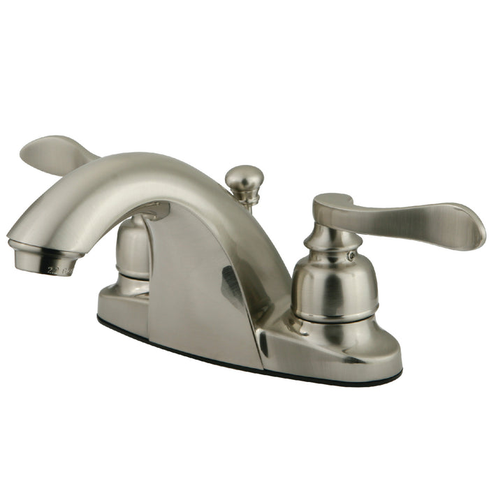 Kingston Brass KB8648NFL NuWave French Double-Handle 4" Centerset Bathroom Faucet with Pop-Up Drain, Brushed Nickel
