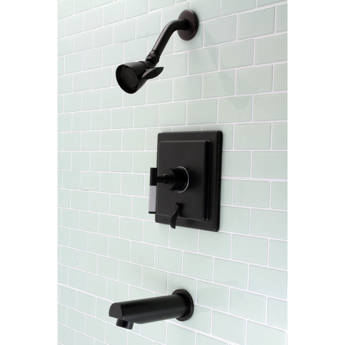 Kingston Brass KB86500CKL Kaiser Single-Handle Pressure Balanced Tub and Shower Faucet, Matte Black