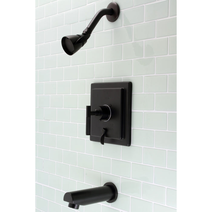 Kingston Brass KB86500CKL Kaiser Single-Handle Pressure Balanced Tub and Shower Faucet, Matte Black