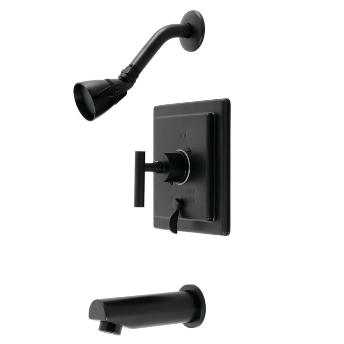 Kingston Brass KB86500CML Manhattan Single-Handle Pressure Balanced Tub and Shower Faucet, Matte Black