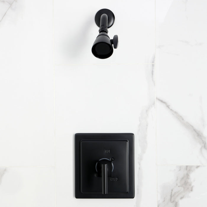 Kingston Brass KB8650CQLSO Claremont Single-Handle Pressure Balanced Shower Faucet, Matte Black