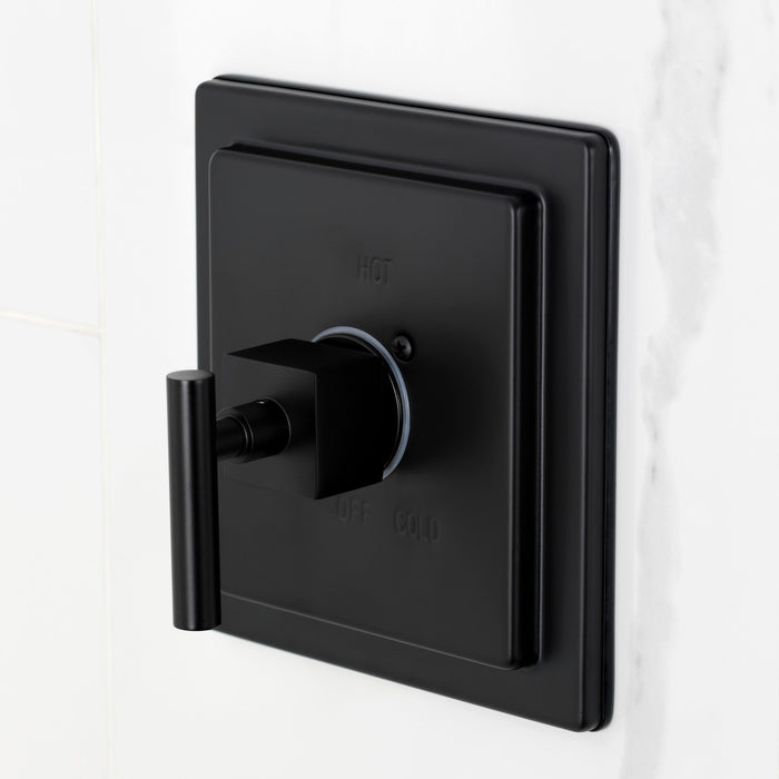 Kingston Brass KB8650CQLSO Claremont Single-Handle Pressure Balanced Shower Faucet, Matte Black