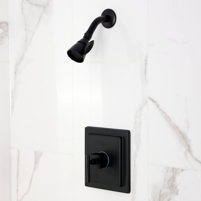 Kingston Brass KB8650CQLSO Claremont Single-Handle Pressure Balanced Shower Faucet, Matte Black