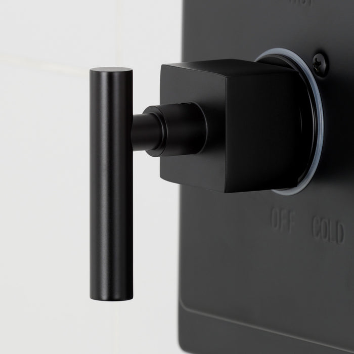 Kingston Brass KB8650CQLSO Claremont Single-Handle Pressure Balanced Shower Faucet, Matte Black