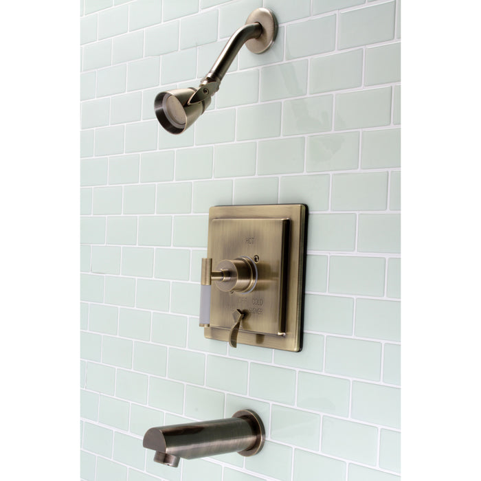 Kingston Brass KB86530CKL Kaiser Single-Handle Pressure Balanced Tub and Shower Faucet, Antique Brass