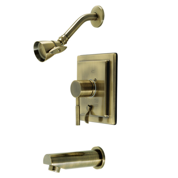 Kingston Brass KB86530DL Concord Single-Handle Pressure Balanced Tub and Shower Faucet, Antique Brass