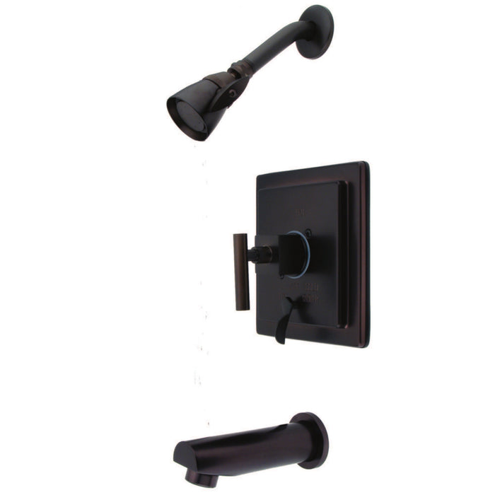 Kingston Brass KB86550CQL Claremont Single-Handle Pressure Balanced Tub and Shower Faucet, Oil Rubbed Bronze