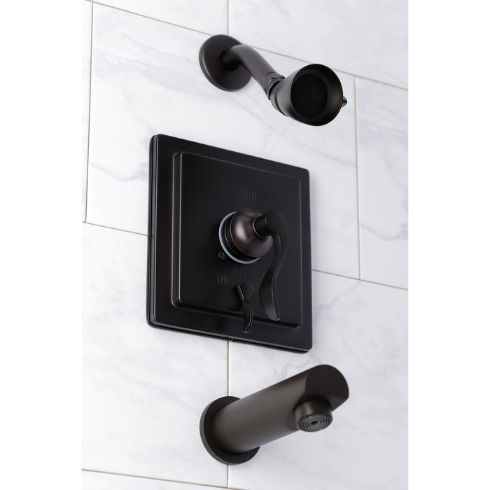 Kingston Brass KB86550DFL Single-Handle Pressure Balanced Tub and Shower Faucet, Oil Rubbed Bronze