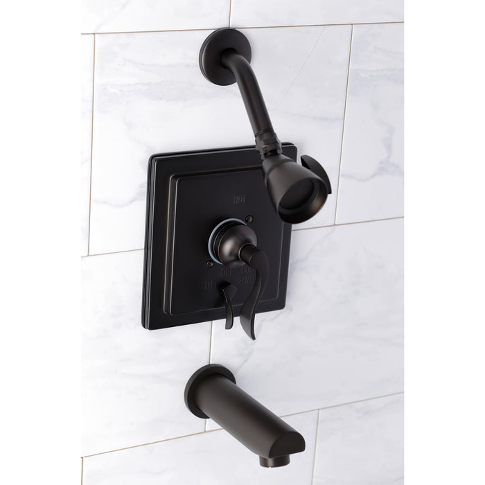Kingston Brass KB86550DFL Single-Handle Pressure Balanced Tub and Shower Faucet, Oil Rubbed Bronze