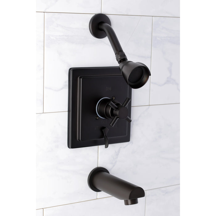 Kingston Brass KB86550DX Single-Handle Pressure Balanced Tub and Shower Faucet, Oil Rubbed Bronze