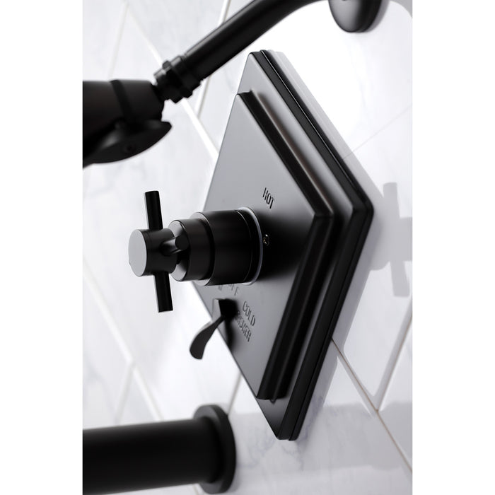 Kingston Brass KB86550DX Single-Handle Pressure Balanced Tub and Shower Faucet, Oil Rubbed Bronze
