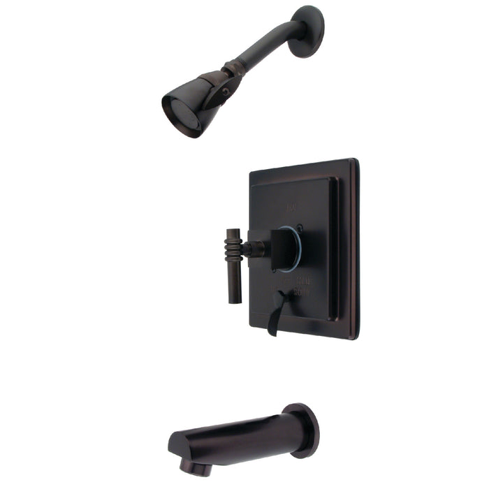 Kingston Brass KB86550QL Milano Single-Handle Pressure Balanced Tub and Shower Faucet, Oil Rubbed Bronze