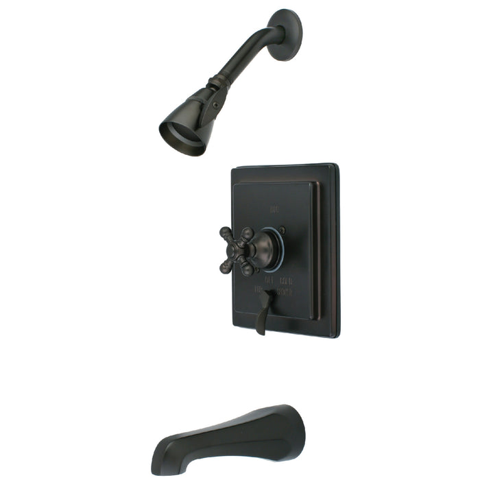 Kingston Brass KB86554BX English Vintage Single-Handle Pressure Balanced Tub and Shower Faucet, Oil Rubbed Bronze