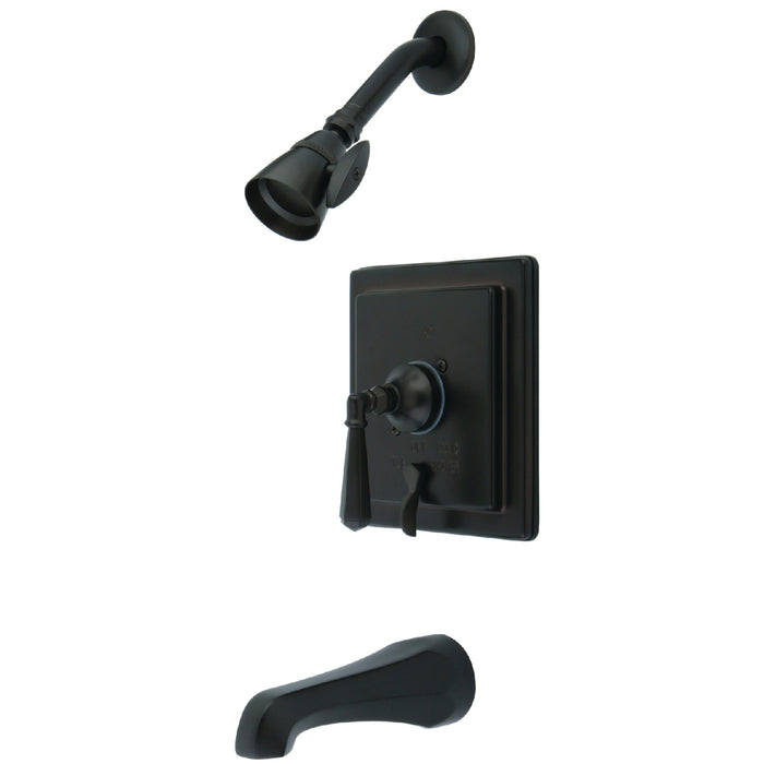 Kingston Brass KB86554HL Metropolitan Single-Handle Pressure Balanced Tub and Shower Faucet, Oil Rubbed Bronze