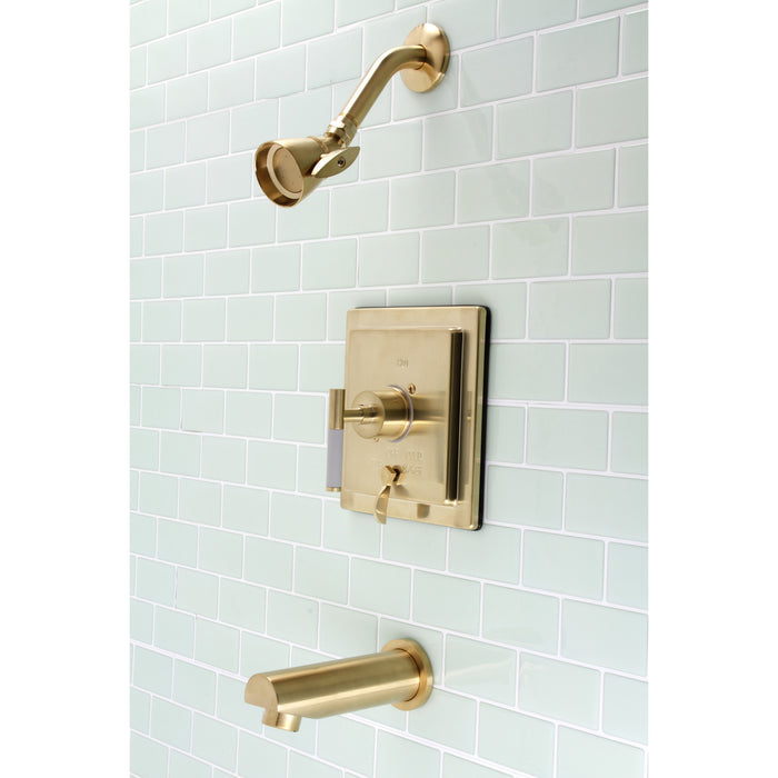 Kingston Brass KB86570CKL Kaiser Single-Handle Pressure Balanced Tub and Shower Faucet, Brushed Brass