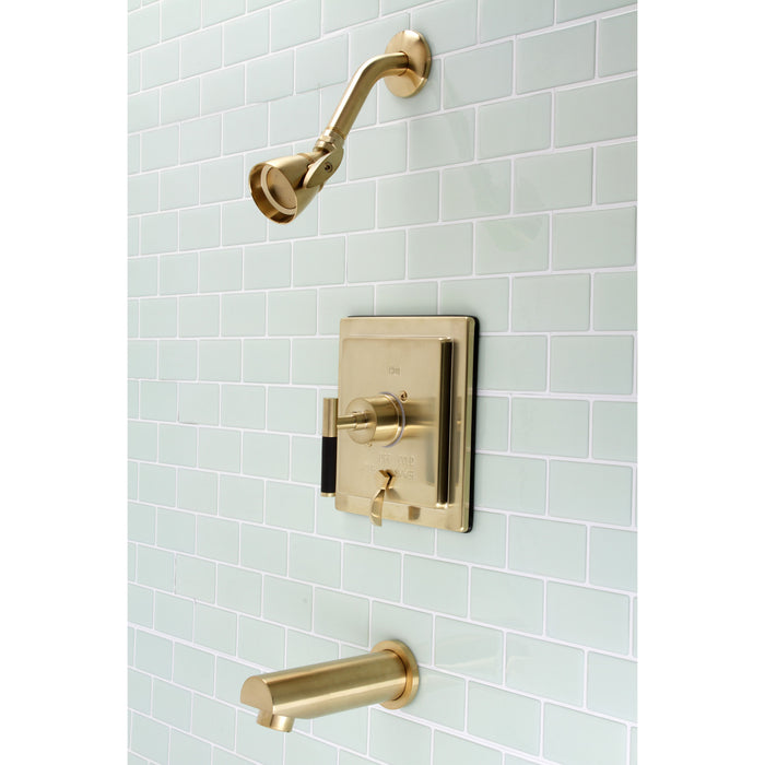 Kingston Brass KB86570CKL Kaiser Single-Handle Pressure Balanced Tub and Shower Faucet, Brushed Brass