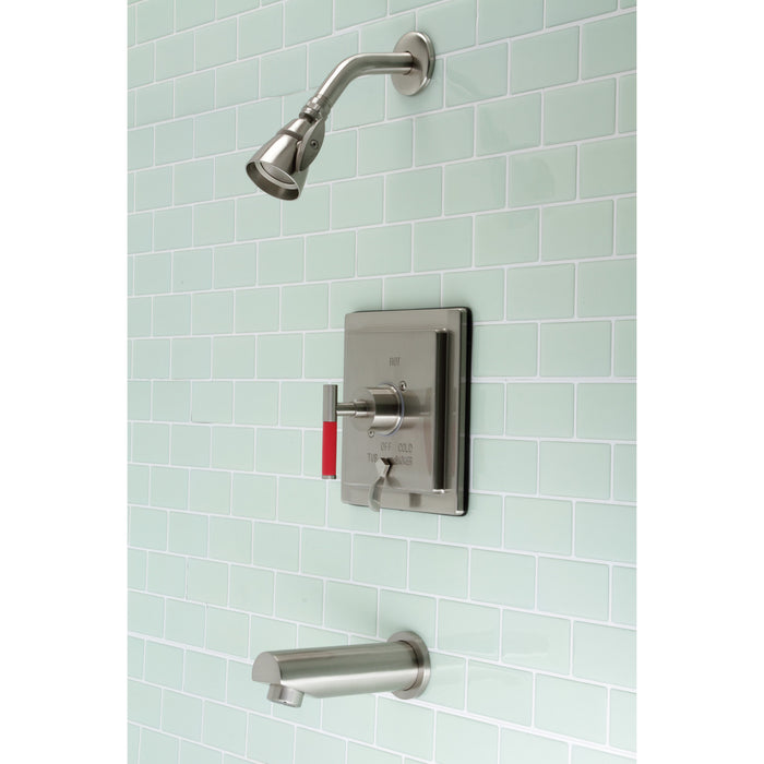 Kingston Brass KB86580CKL Kaiser Single-Handle Pressure Balanced Tub and Shower Faucet, Brushed Nickel