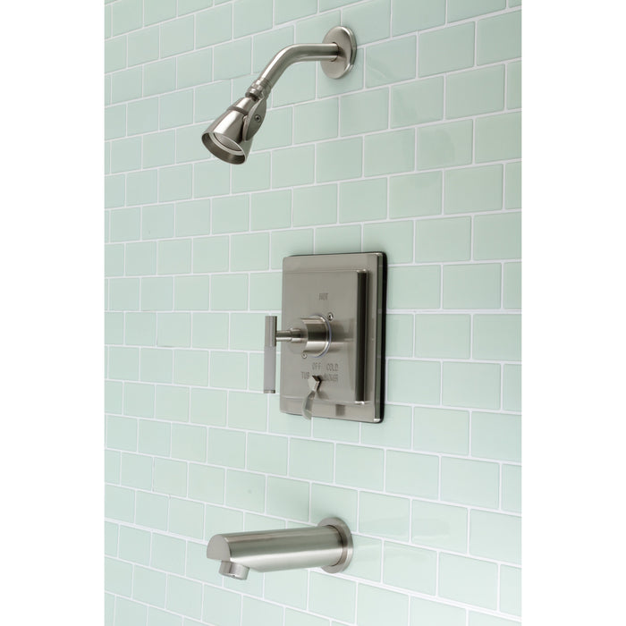 Kingston Brass KB86580CKL Kaiser Single-Handle Pressure Balanced Tub and Shower Faucet, Brushed Nickel