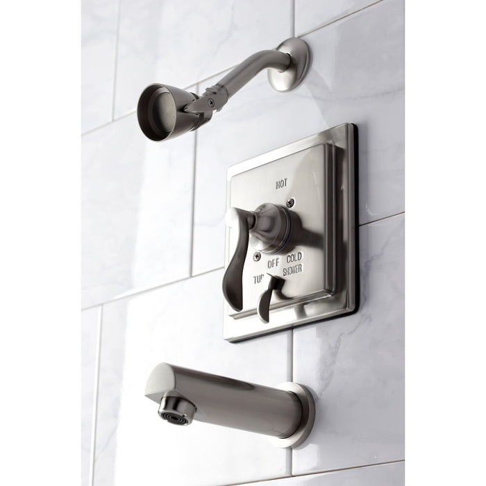 Kingston Brass KB86580DFL Single-Handle Pressure Balanced Tub and Shower Faucet, Brushed Nickel