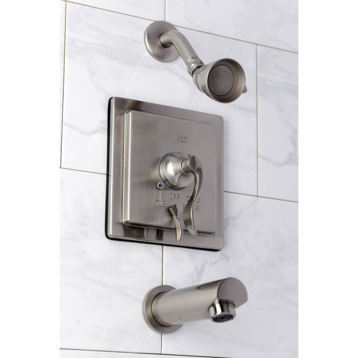 Kingston Brass KB86580DFL Single-Handle Pressure Balanced Tub and Shower Faucet, Brushed Nickel