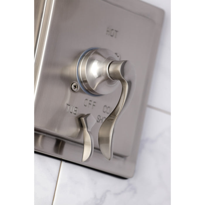 Kingston Brass KB86580DFL Single-Handle Pressure Balanced Tub and Shower Faucet, Brushed Nickel