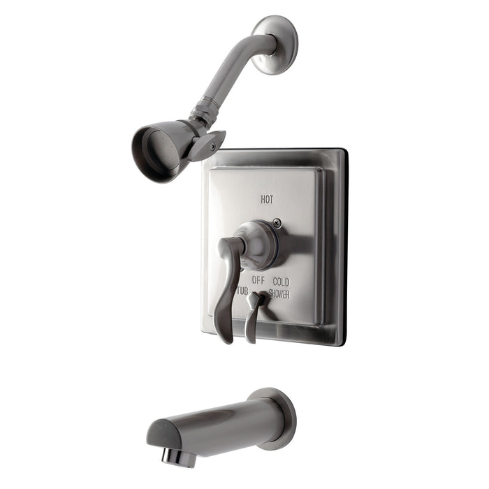 Kingston Brass KB86580DFL Single-Handle Pressure Balanced Tub and Shower Faucet, Brushed Nickel