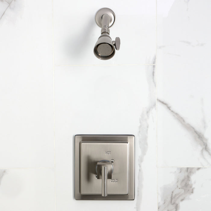 Kingston Brass KB8658CQLSO Claremont Single-Handle Pressure Balanced Shower Faucet, Brushed Nickel