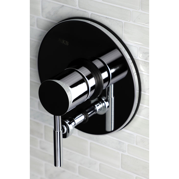 Kingston Brass KB86910DLLST Concord Single-Handle Pressure Balanced Tub and Shower Faucet, Valve and Trim Only, Polished Chrome