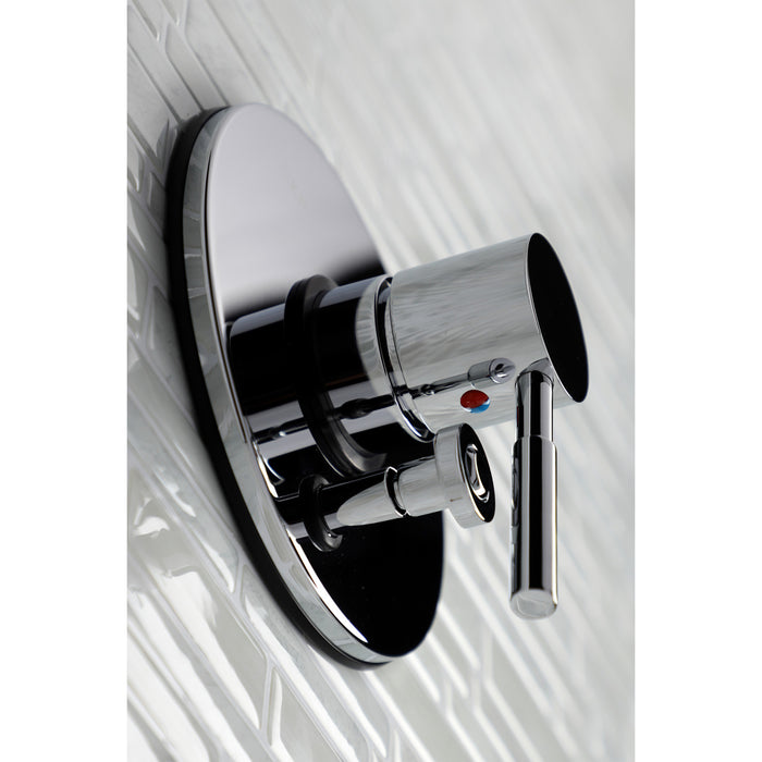 Kingston Brass KB86910DLLST Concord Single-Handle Pressure Balanced Tub and Shower Faucet, Valve and Trim Only, Polished Chrome