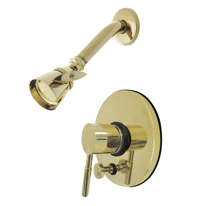 Kingston Brass KB86920DLSO Concord Shower Faucet with Diverter, Polished Brass