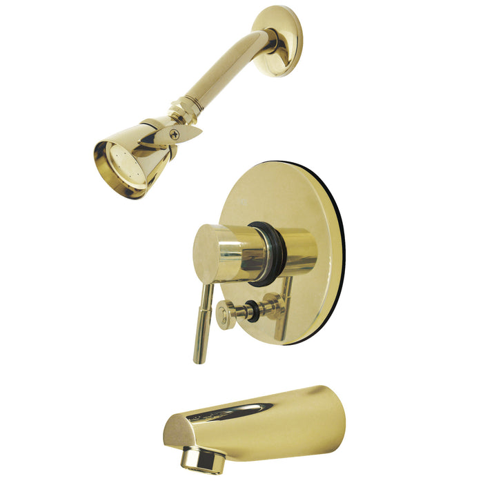 Kingston Brass KB86920DL Concord Tub & Shower Faucet, Polished Brass