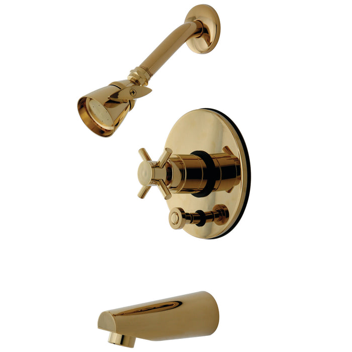 Kingston Brass KB86920DX Concord Tub & Shower Faucet, Polished Brass