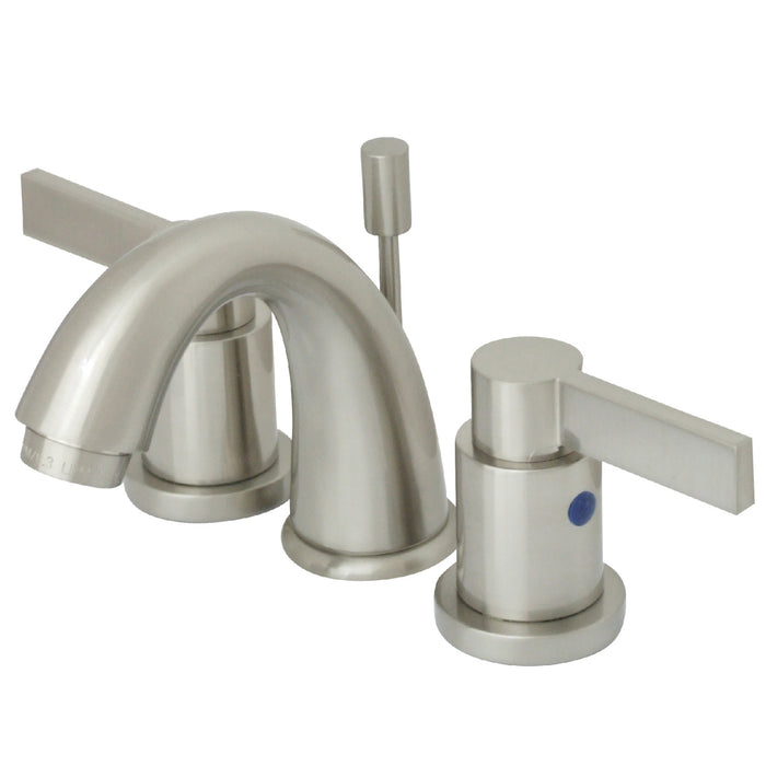 Kingston Brass KB8918NDL NuvoFusion Widespread Bathroom Faucet with Pop-Up Drain, Brushed Nickel