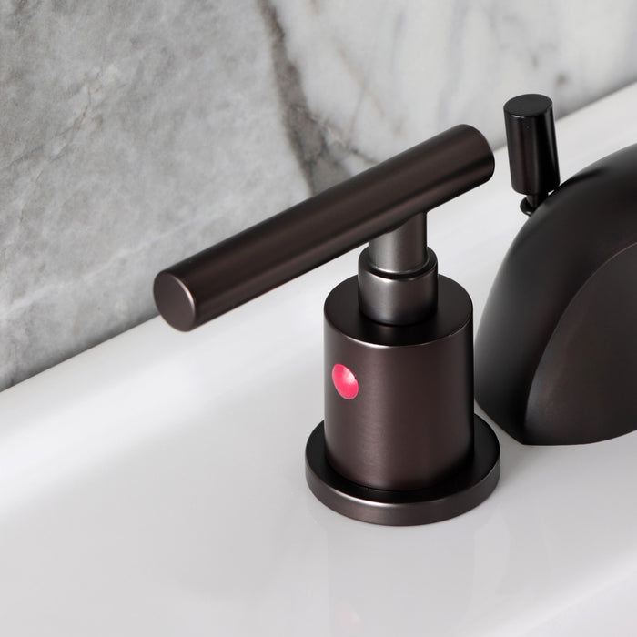 Kingston Brass KB8955CML Manhattan Mini-Widespread Bathroom Faucet with Pop-Up Drain, Oil Rubbed Bronze