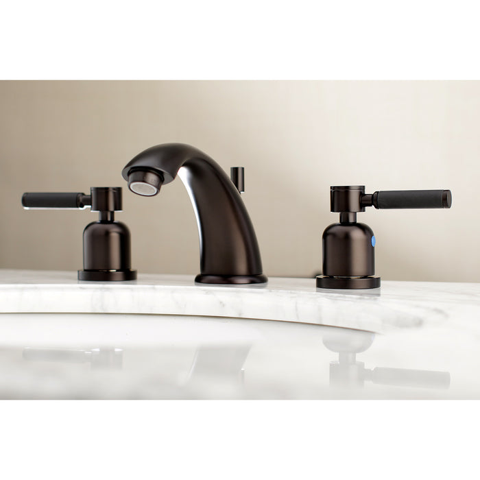 Kingston Brass KB8965DKL Kaiser Widespread Bathroom Faucet with Retail Pop-Up Drain, Oil Rubbed Bronze
