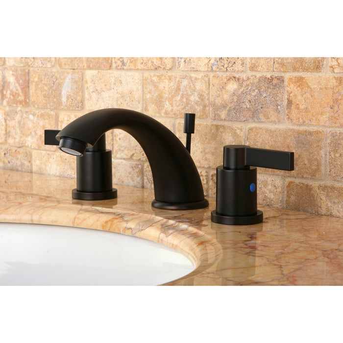 Kingston Brass KB8965NDL NuvoFusion Widespread Bathroom Faucet with Retail Pop-Up Drain, Oil Rubbed Bronze