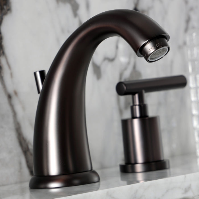 Kingston Brass KB8985CML Manhattan Widespread Bathroom Faucet with Retail Pop-Up Drain, Oil Rubbed Bronze