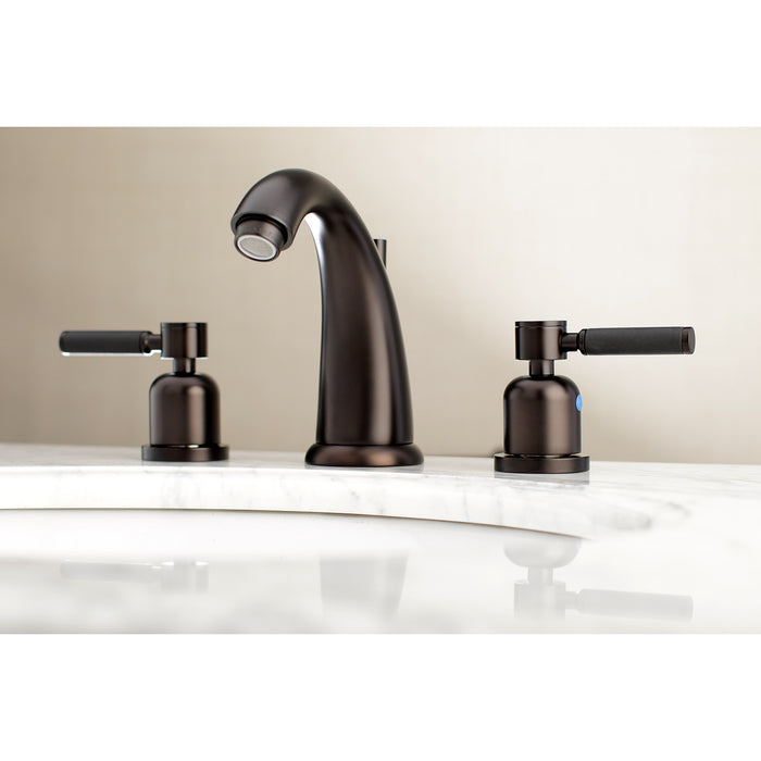 Kingston Brass KB8985DKL Kaiser Widespread Bathroom Faucet with Retail Pop-Up Drain, Oil Rubbed Bronze