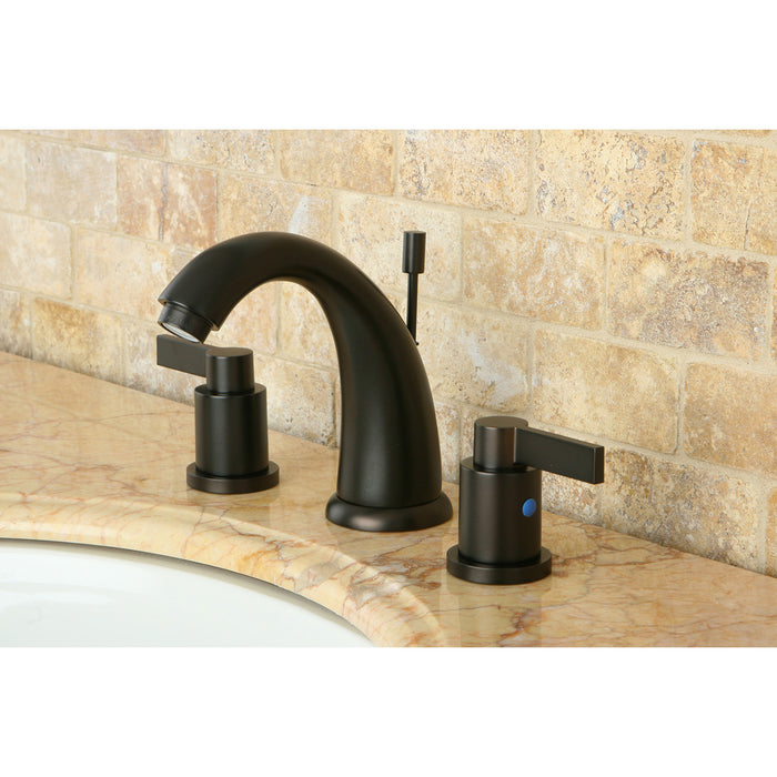 Kingston Brass KB8985NDL NuvoFusion Widespread Bathroom Faucet with Retail Pop-Up Drain, Oil Rubbed Bronze