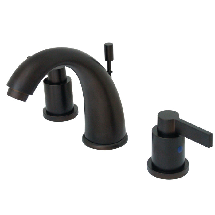 Kingston Brass KB8985NDL NuvoFusion Widespread Bathroom Faucet with Retail Pop-Up Drain, Oil Rubbed Bronze