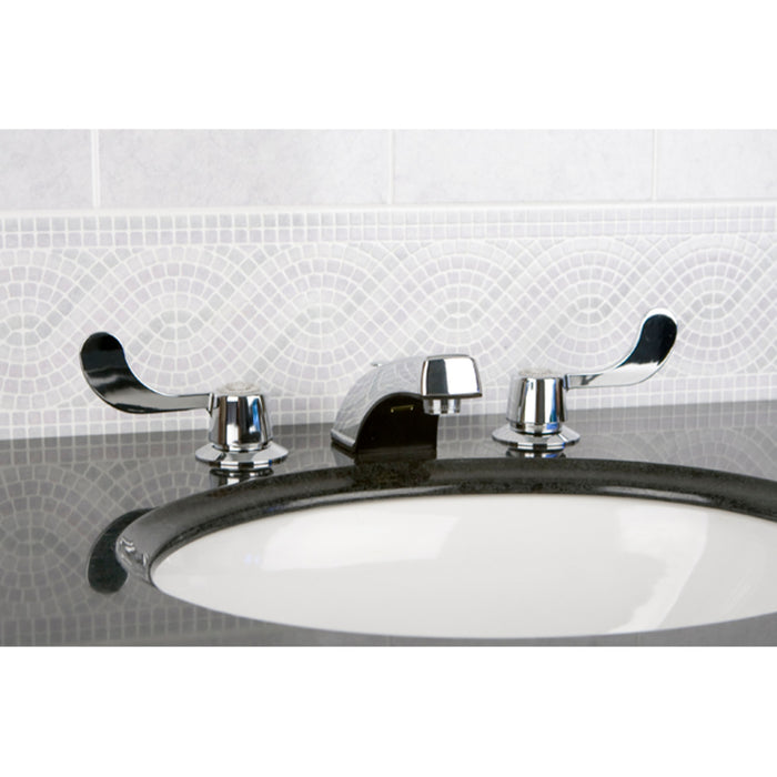 Kingston Brass KB931B Vista Widespread Bathroom Faucet with Pop-Up Drain, Polished Chrome