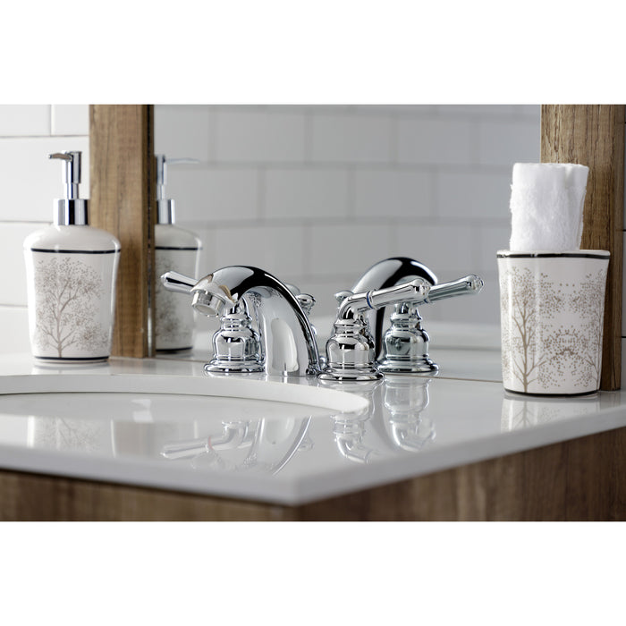 Kingston Brass KB951B Victorian Mini-Widespread Bathroom Faucet with Brass Pop-Up Drain, Polished Chrome