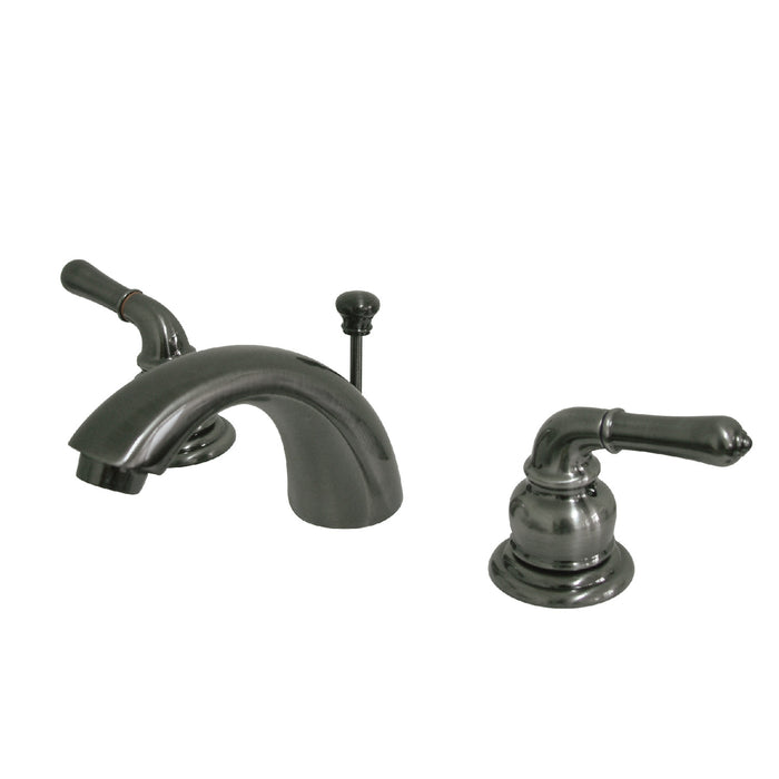 Kingston Brass KB953 Magellan Mini-Widespread Bathroom Faucet with Pop-Up Drain, Black Stainless