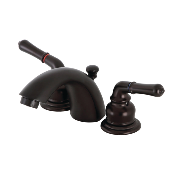 Kingston Brass KB955B Victorian Mini-Widespread Bathroom Faucet with Brass Pop-Up Drain, Oil Rubbed Bronze