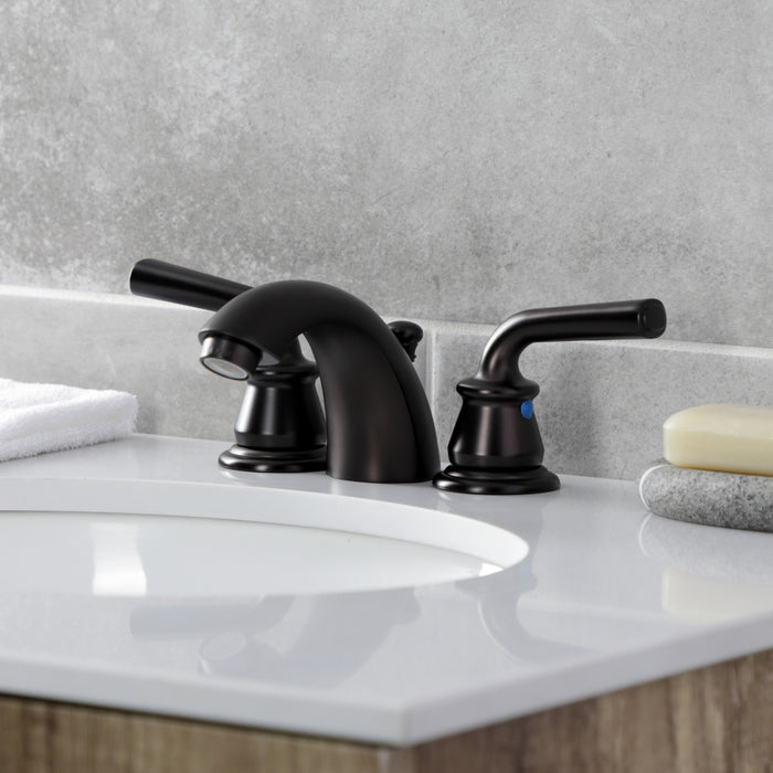 Kingston Brass KB955RXL Restoration Mini-Widespread Bathroom Faucet with Pop-Up Drain, Oil Rubbed Bronze