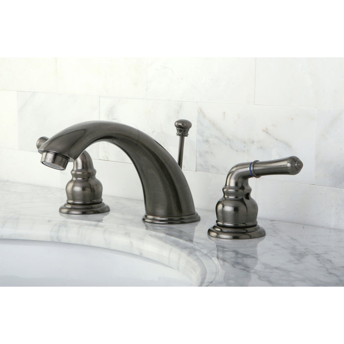 Kingston Brass KB963 Magellan Widespread Bathroom Faucet with Retail Pop-Up Drain, Black Stainless