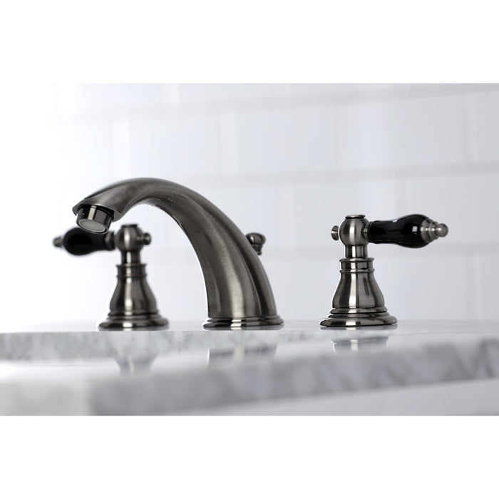 Kingston Brass KB963AKL Duchess Widespread Bathroom Faucet with Retail Pop-Up Drain, Black Stainless