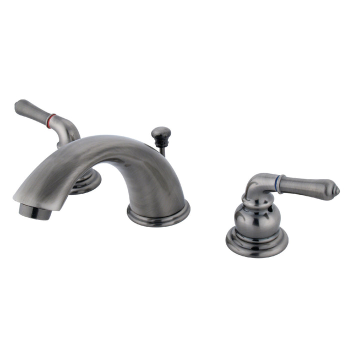 Kingston Brass KB963 Magellan Widespread Bathroom Faucet with Retail Pop-Up, Black Stainless