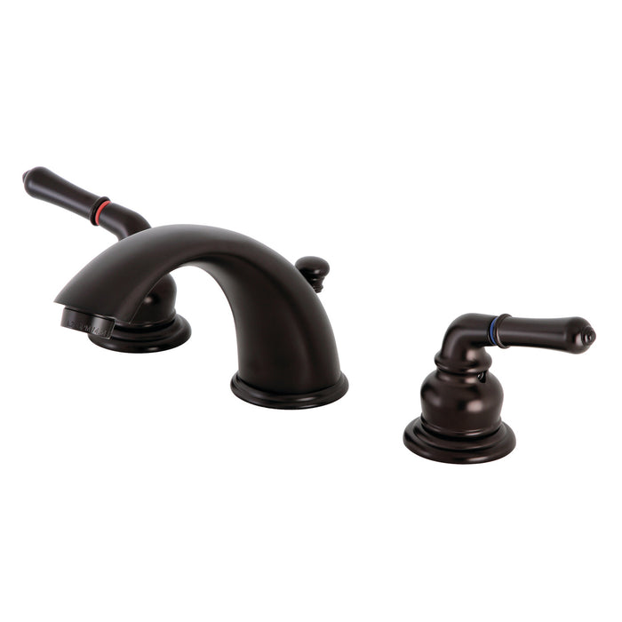 Kingston Brass KB965B Magellan Widespread Bathroom Faucet with Brass Pop-Up Drain, Oil Rubbed Bronze