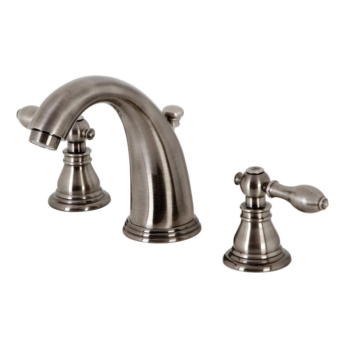 Kingston Brass KB983ACL American Classic Widespread Bathroom Faucet with Pop-Up Drain, Black Stainless